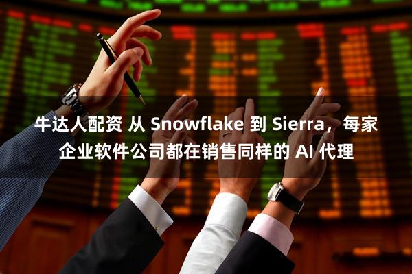 牛达人配资 从 Snowflake 到 Sierra，每家企业软件公司都在销售同样的 AI 代理